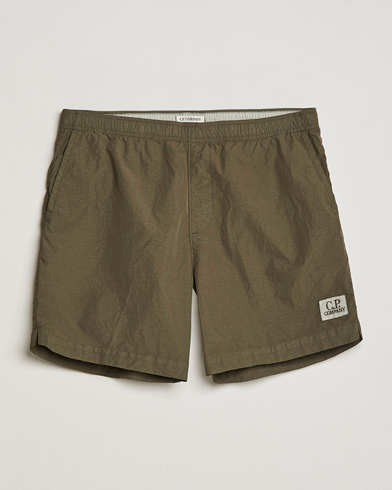 Men |  | C.P. Company | Flatt Nylon Garment Dyed Swimshorts Olive