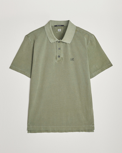 Men | Clothing | C.P. Company | Old Dyed Cotton Jersey Polo Olive