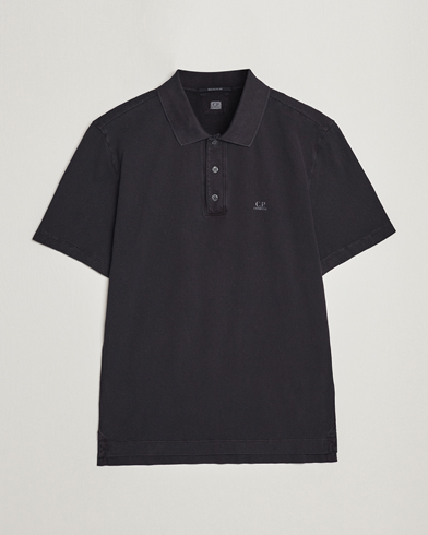 Men | Clothing | C.P. Company | Old Dyed Cotton Jersey Polo Black