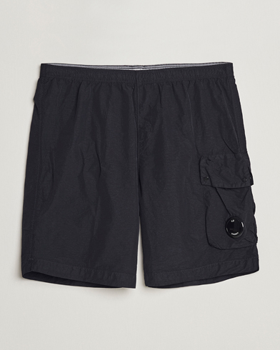 Men | Cargo Shorts | C.P. Company | Flatt Nylon Garment Dyed Shorts Black