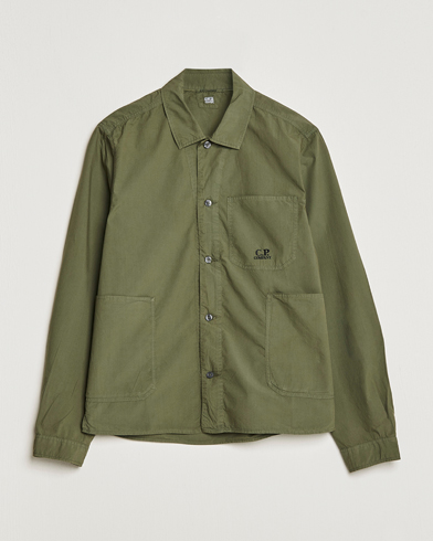 Men | Overshirts | C.P. Company | Popline Garment Dyed Overshirt Green