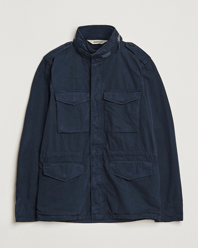 Men | Autumn Jackets | Aspesi | Cotton Field Jacket Navy