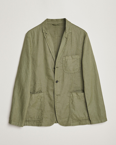 Men | Blazers | Aspesi | Samuraki Linen Blazer Army Green