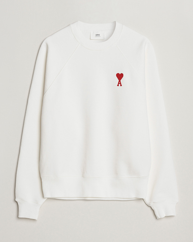 Men | Sweaters & Knitwear | AMI | Big Heart Sweatshirt Natural White
