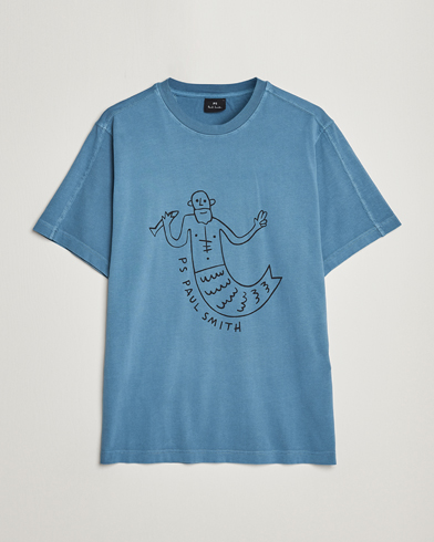 Men |  | PS Paul Smith | Organic Cotton Manmaid T-Shirt Blue