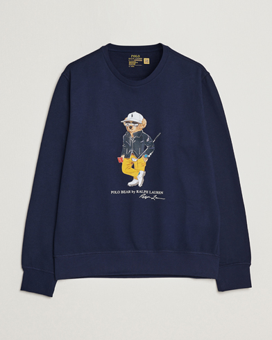 Men | Sweaters & Knitwear | Polo Ralph Lauren Golf | Magic Fleece Printed Bear Sweatshirt Navy