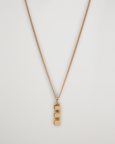 Men |  | Tom Wood | Mini Cushion Pendant Necklace Gold