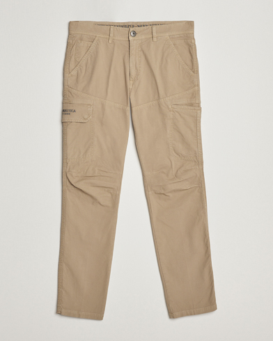 Men | Cargo Trousers | Aeronautica Militare | Stretch Cotton Pocket Pants Sand