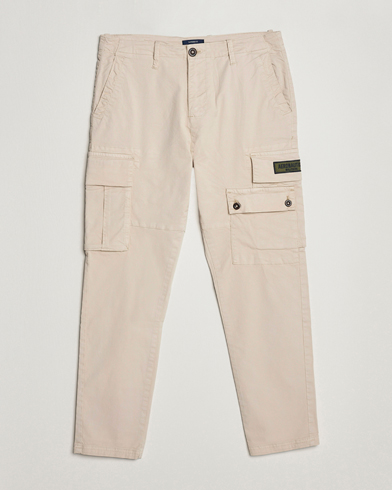 Men | Cargo Trousers | Aeronautica Militare | Soft Twill Pocket Pants Plaster