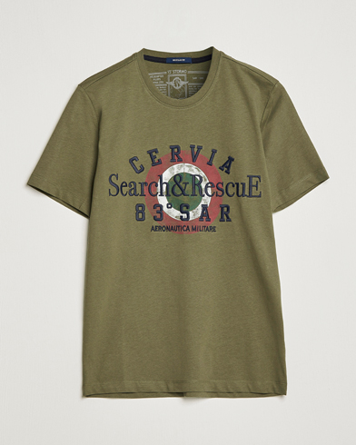 Men | Short Sleeve T-shirts | Aeronautica Militare | Cotton T-Shirt Green