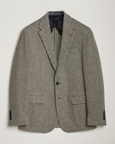 Men | Wool Blazers | Polo Ralph Lauren | Herringbone Sportcoat Black/Cream