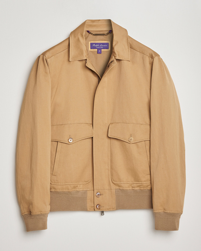 Men | Shirt Jackets | Ralph Lauren Purple Label | Harrington Jacket Icon Khaki
