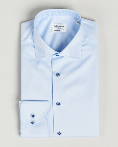 Men |  | Stenströms | Slimline Cut Away Contrast Shirt Blue