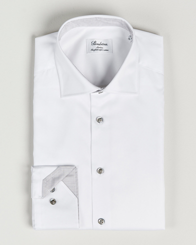 Men |  | Stenströms | Slimline Cut Away Contrast Shirt White