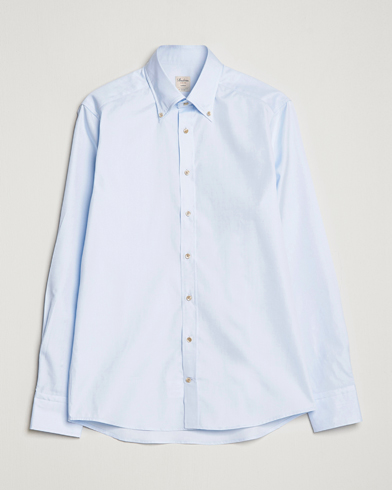 Men |  | Stenströms | Slimline Button Down Pinpoint Oxford Shirt Blue