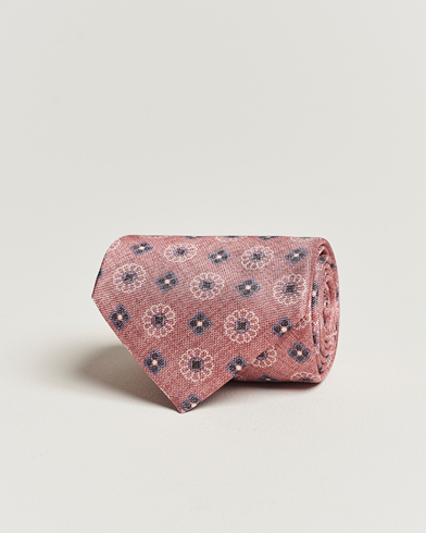 Men |  | Stenströms | Flower Printed Silk Tie Pink