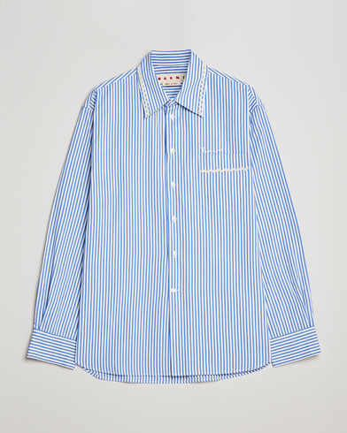 Men | Casual Shirts | Marni | Striped Pocket Shirt Iris Blue
