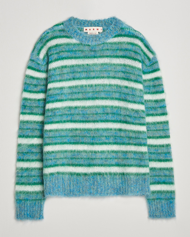 Men | Marni | Marni | Striped Mohair Sweater Turquoise