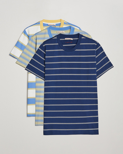 Men | T-Shirts | Marni | 3-Pack Block Stripe T-Shirt Citrine