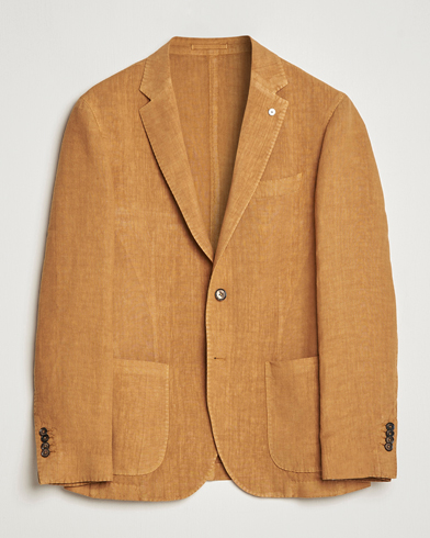 Men | Linen Blazers | L.B.M. 1911 | Jack Regular Fit Linen Blazer Camel