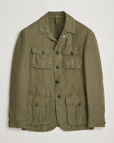 Men | Smart Casual | L.B.M. 1911 | Linen Safari Jacket Olive