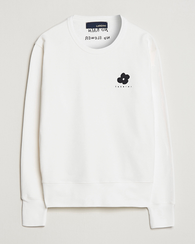 Men | Lardini | Lardini | Cotton Embroidery Logo Sweatshirt White