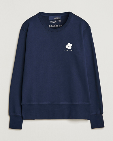 Men | Lardini | Lardini | Cotton Embroidery Logo Sweatshirt Navy