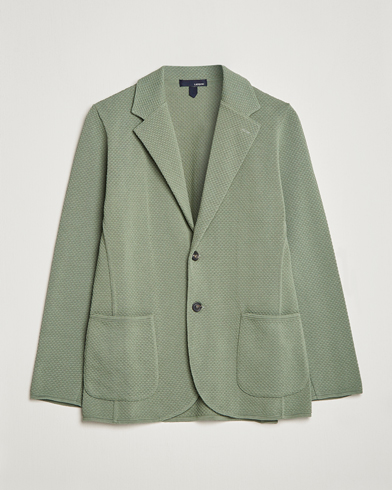 Men | Knitted Blazers | Lardini | Knitted Structure Cotton Blazer Soft Green