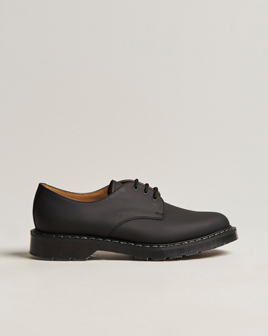 Men | Derby Shoes | Solovair | 3 Eye Gibson Shoe Black Greasy