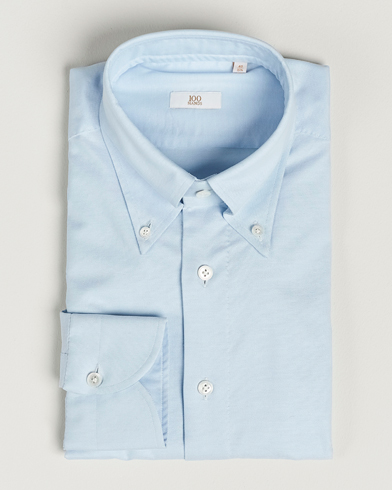 Men | Luxury Brands | 100Hands | Gold Line Natural Stretch Oxford Shirt Light Blue