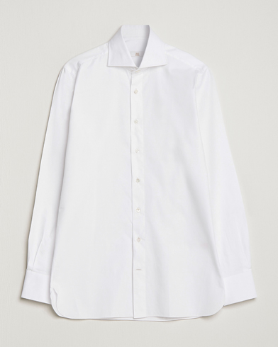Men | Business Shirts | 100Hands | Gold Line Cotton Twill Cut Away Shirt White