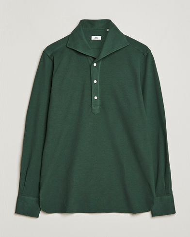 Men | Casual Shirts | 100Hands | Signature One Piece Jersey Polo Emerald Green