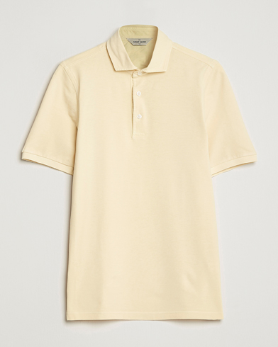 Men | Short Sleeve Polo Shirts | Gran Sasso | Washed Polo Yellow