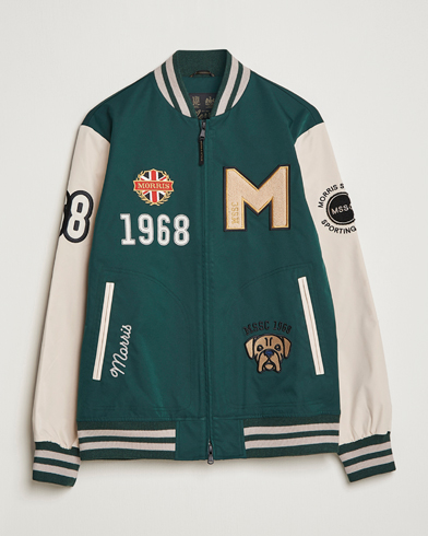 Men | Morris Coats & Jackets | Morris | Ramsey Nylon Baseball Jacket Green/White