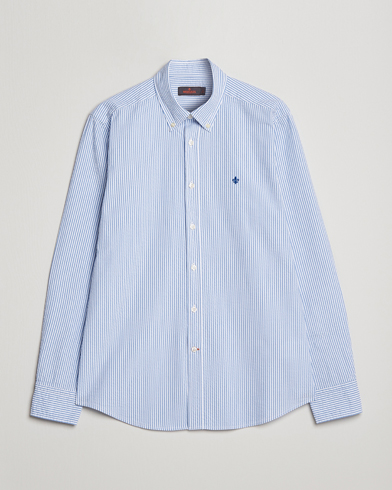 Men |  | Morris | Seersucker Button Down Shirt Light Blue/White
