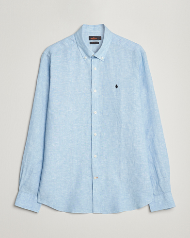 Men | Linen Shirts | Morris | Douglas Linen Button Down Shirt Light Blue