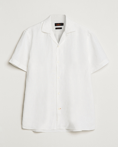 Men | Short Sleeve Shirts | Morris | Douglas Linen Short Sleeve Shirt White