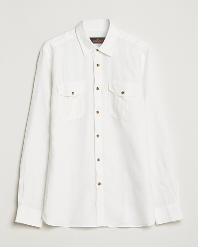 Men | Linen Shirts | Morris | Safari Linen Shirt White