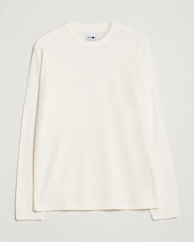 Men | Crew Neck Jumpers | NN07 | Clive Knitted Sweater Egg White