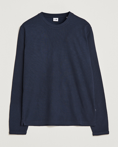 Men | Crew Neck Jumpers | NN07 | Clive Knitted Sweater Navy Blue