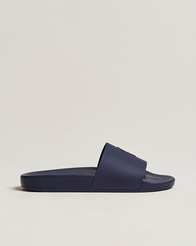 Men | Sandals & Slides | Polo Ralph Lauren | Logo Slides Navy