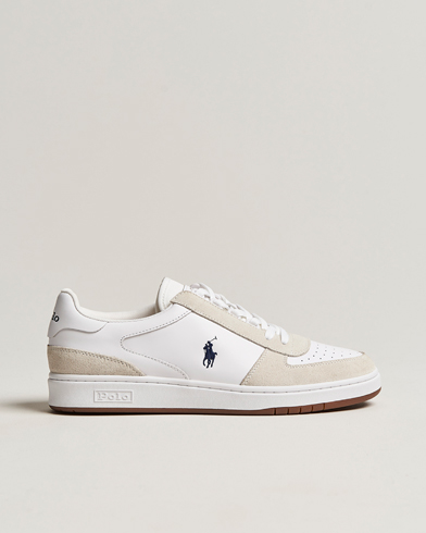 Men |  | Polo Ralph Lauren | CRT Leather/Suede Sneaker White/Beige