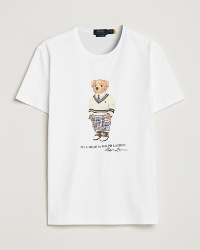 Men |  | Polo Ralph Lauren | Printed Heritage Bear Crew Neck T-Shirt White