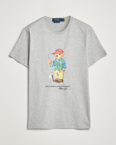 Men |  | Polo Ralph Lauren | Printed Heritage Bear Crew Neck T-Shirt Andover Heather