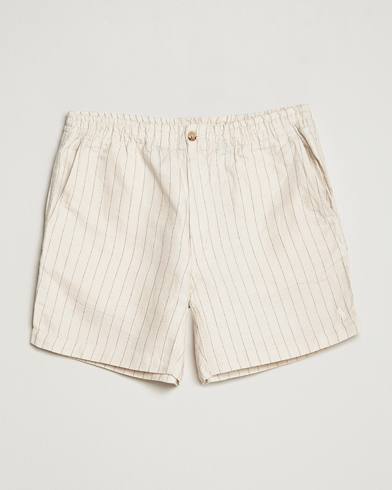 Men | Polo Ralph Lauren | Polo Ralph Lauren | Prepster Linen/Tencel Pinstripe Shorts Andover Cream