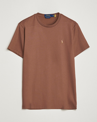Men |  | Polo Ralph Lauren | Luxury Pima Cotton Crew Neck T-Shirt English Brown