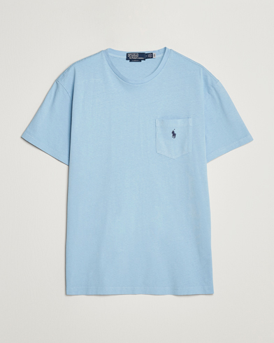 Men |  | Polo Ralph Lauren | Cotton/Linen Crew Neck T-Shirt Powder Blue