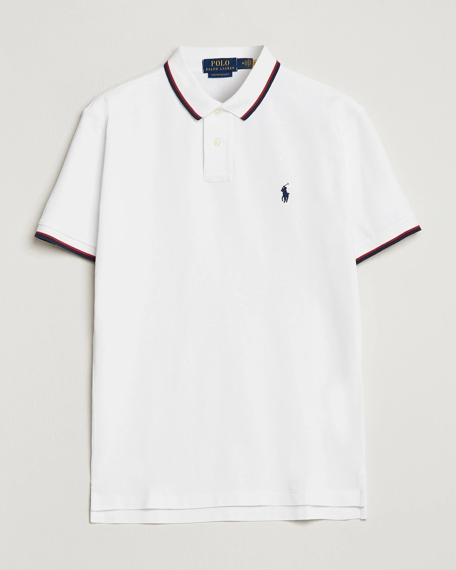 Polo Ralph Lauren Custom Slim Fit Tipped Polo White – White