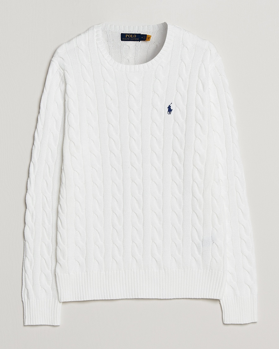 Polo Ralph Lauren Cotton Cable Pullover White – White