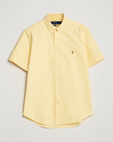 Men | Short Sleeve Shirts | Polo Ralph Lauren | Slim Fit Oxford Short Sleeve Shirt Yellow